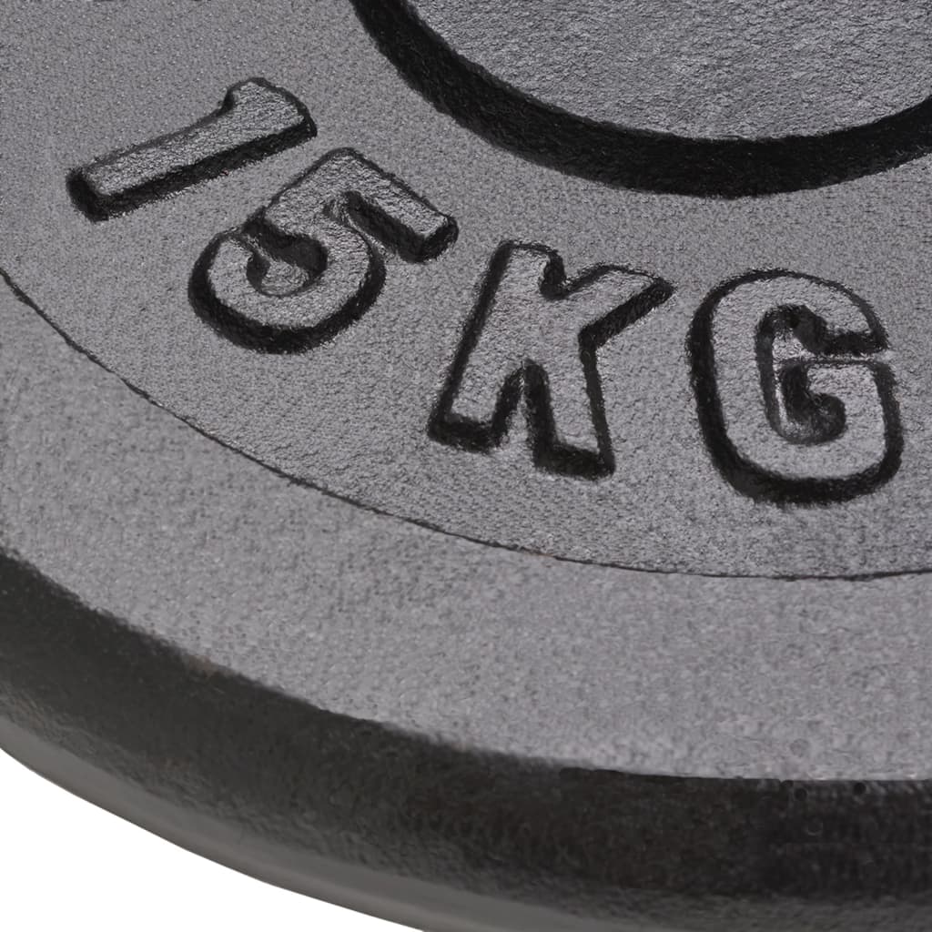 Vektskiver 2 stk 2x15 kg støpejern vidaXL
