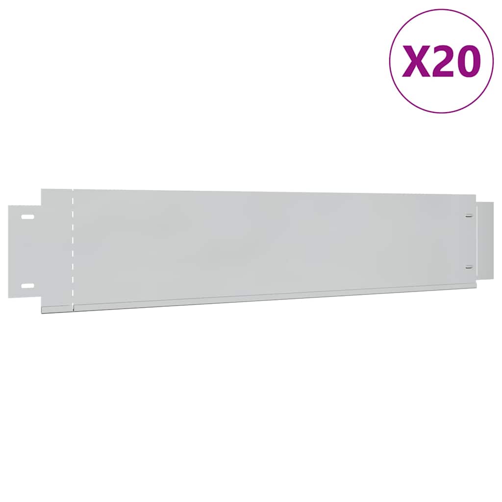 Plengjerde 20 stk galvanisert stål 100x20 cm