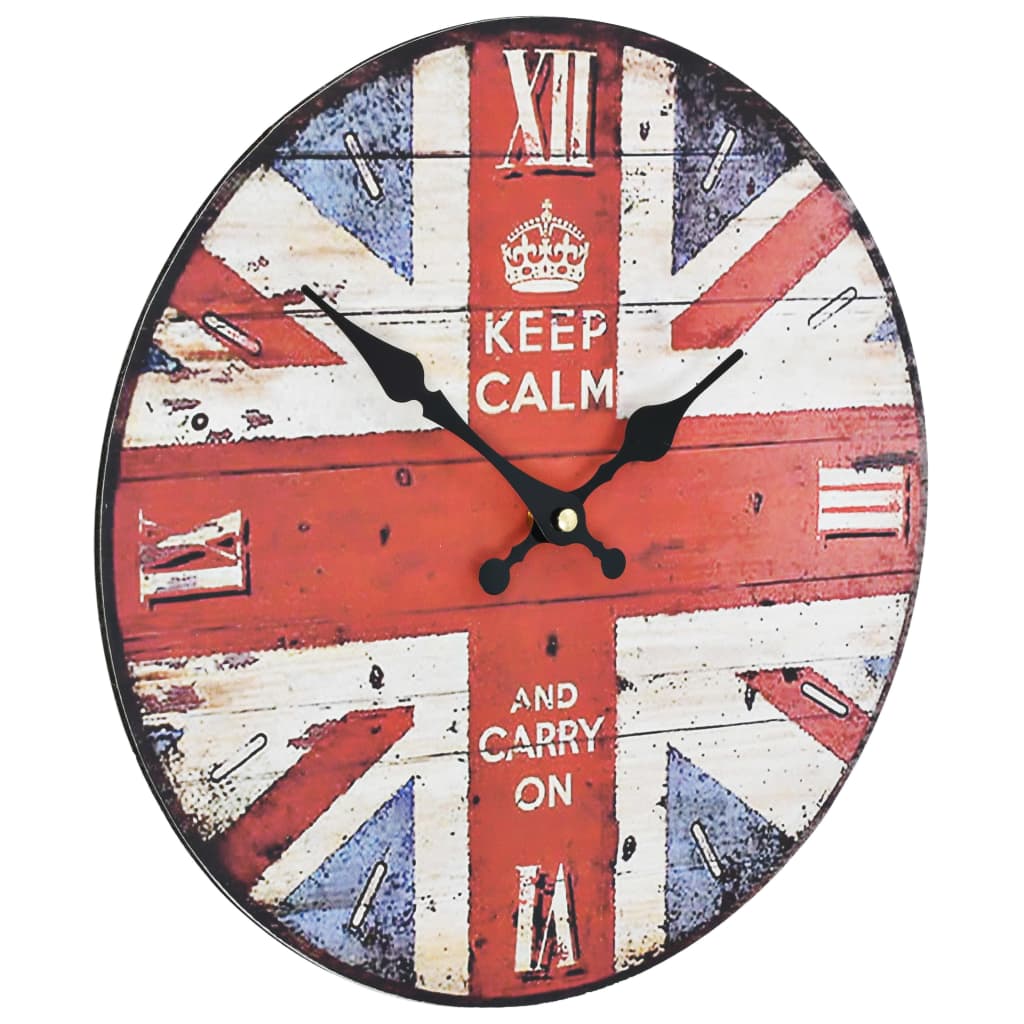 Veggklokke gammeldags UK 30 cm