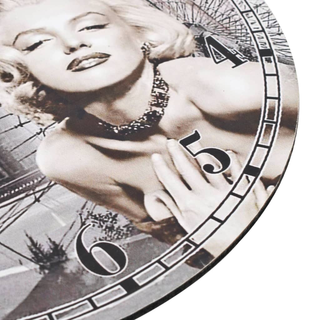 Veggklokke vintage Marilyn Monroe 30 cm