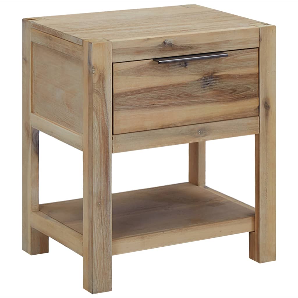 Nattbord med skuff 40x30x48 cm heltre akasie