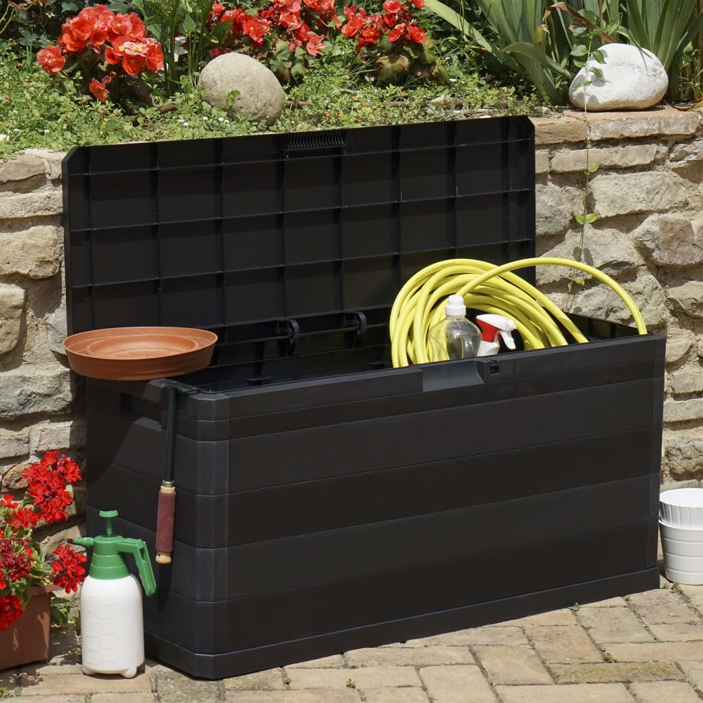 Putekasse 117x45x56 cm svart