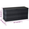 Putekasse 117x45x56 cm svart