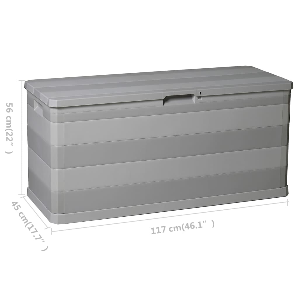 Putekasse 117x45x56 cm grå