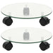 Plantetraller 2 stk herdet glass 28 cm rund