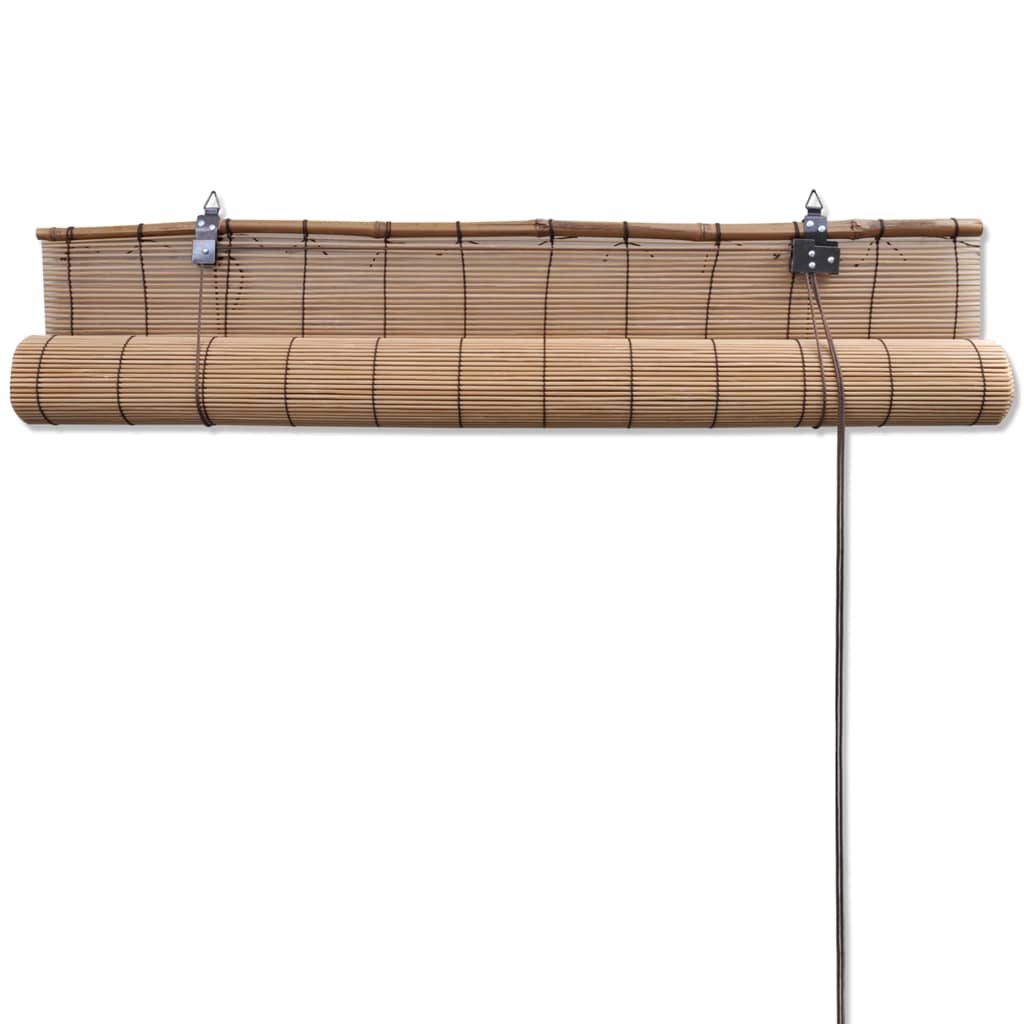 Rullegardin bambus 80x220 cm brun