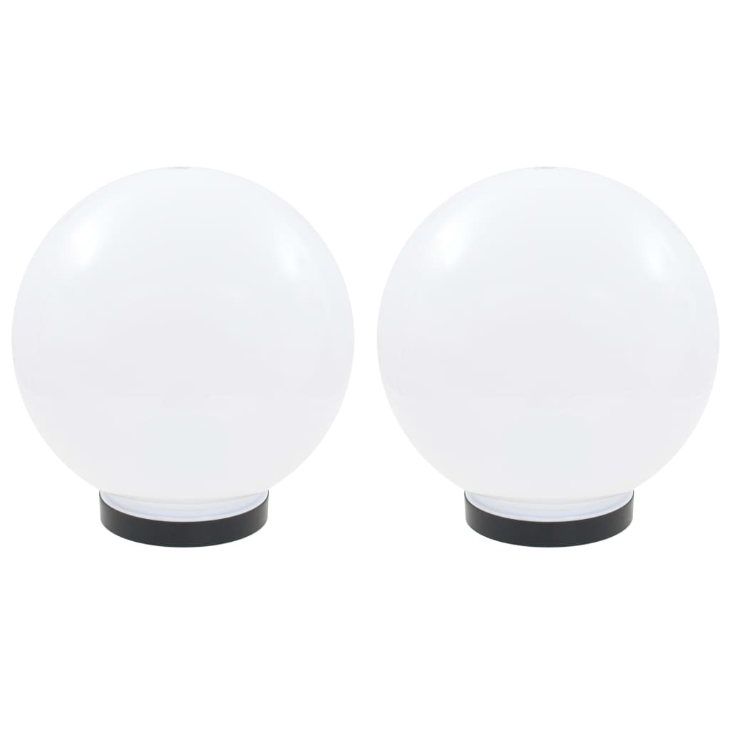 Lampesett LED 2 stk sfærisk 25 cm PMMA vidaXL