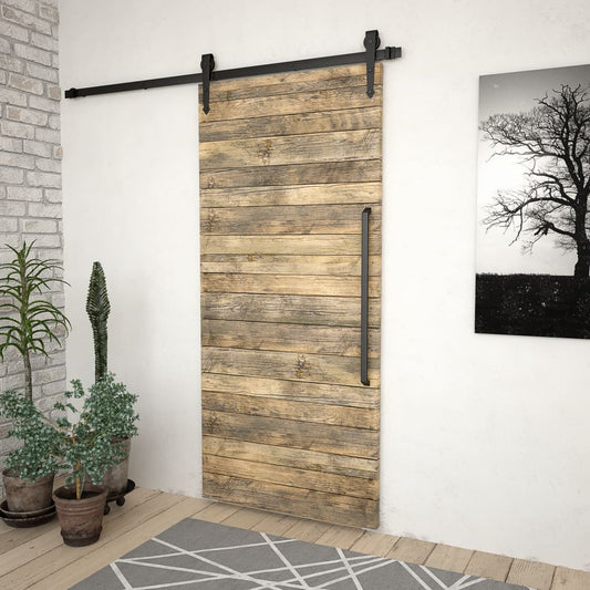 Utstyr for skyvedør 183 cm stål svart