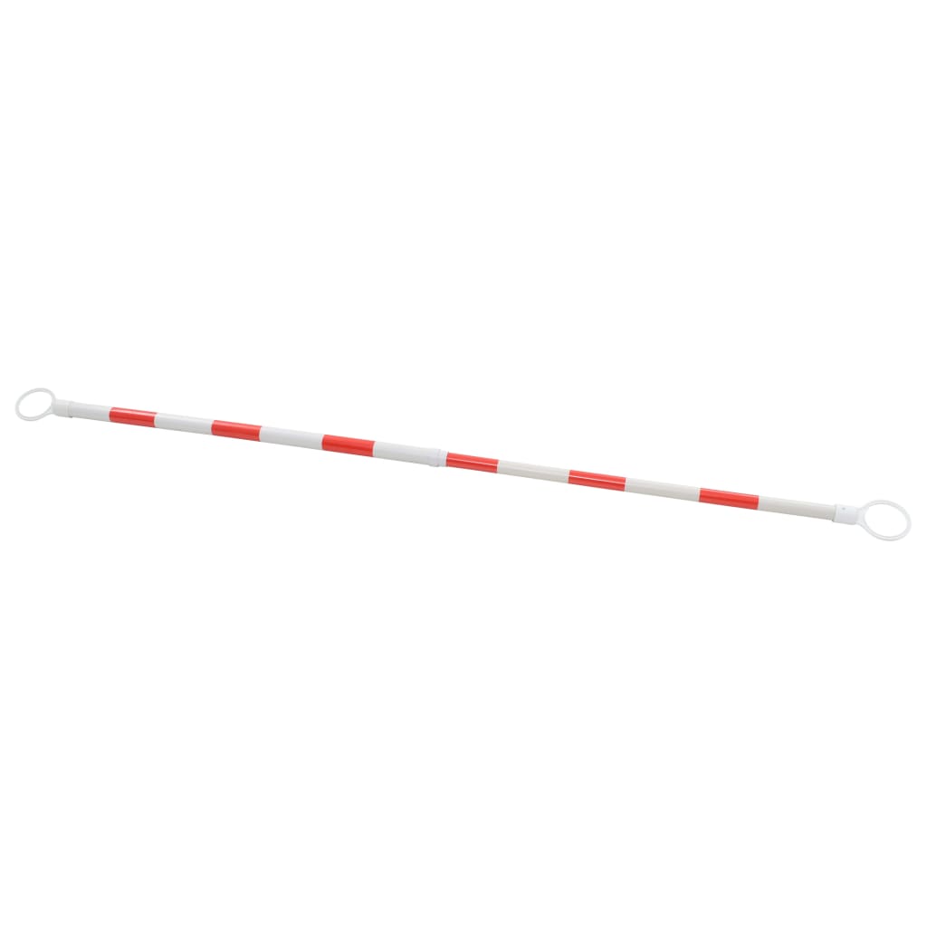 Uttrekkbare trafikkjeglestenger 2 stk plast 116-197 cm