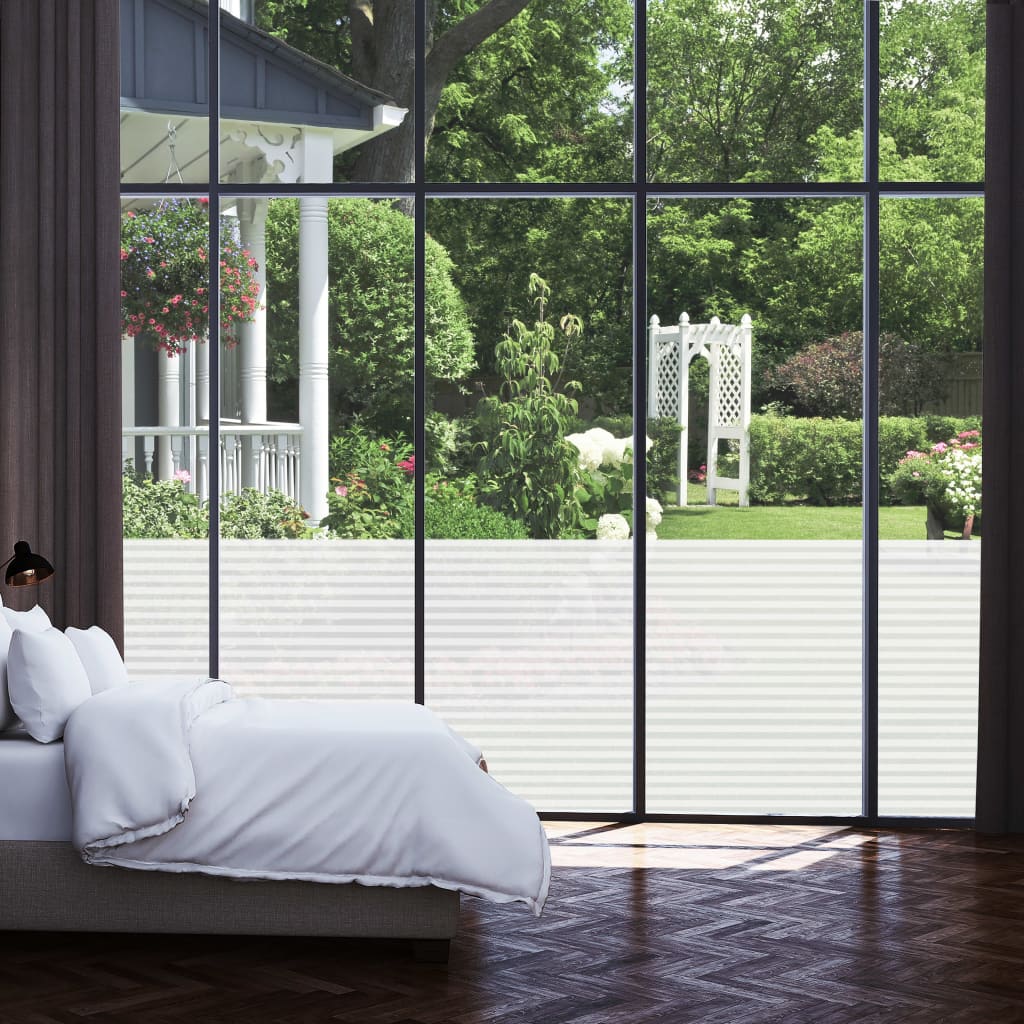 Vindusfilm frostet og stripet mønster 0,9x5 m PVC