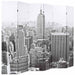 Sammenleggbar romdeler 228x170 cm New York dagtid svart og hvit vidaXL
