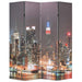 Sammenleggbar romdeler 160x170 cm New York natt vidaXL