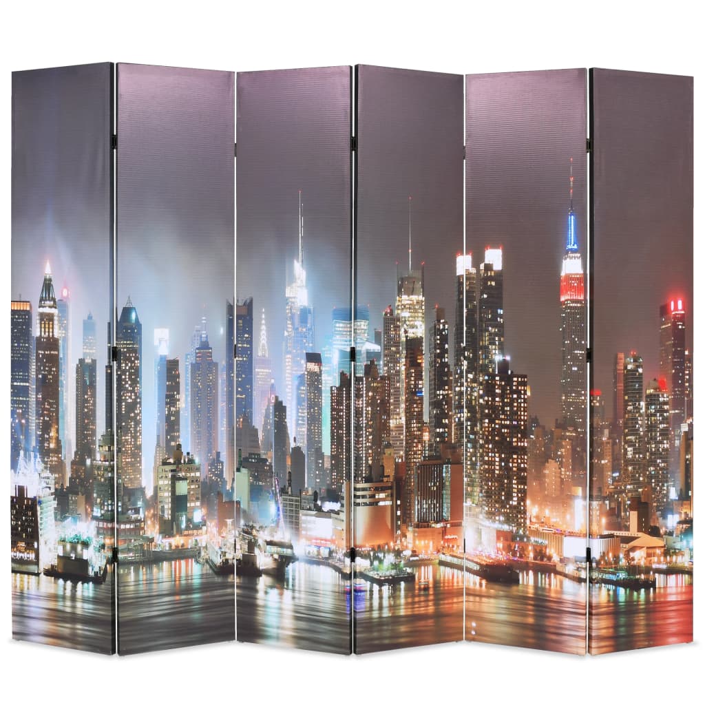 Sammenleggbar romdeler 228x170 cm New York natt