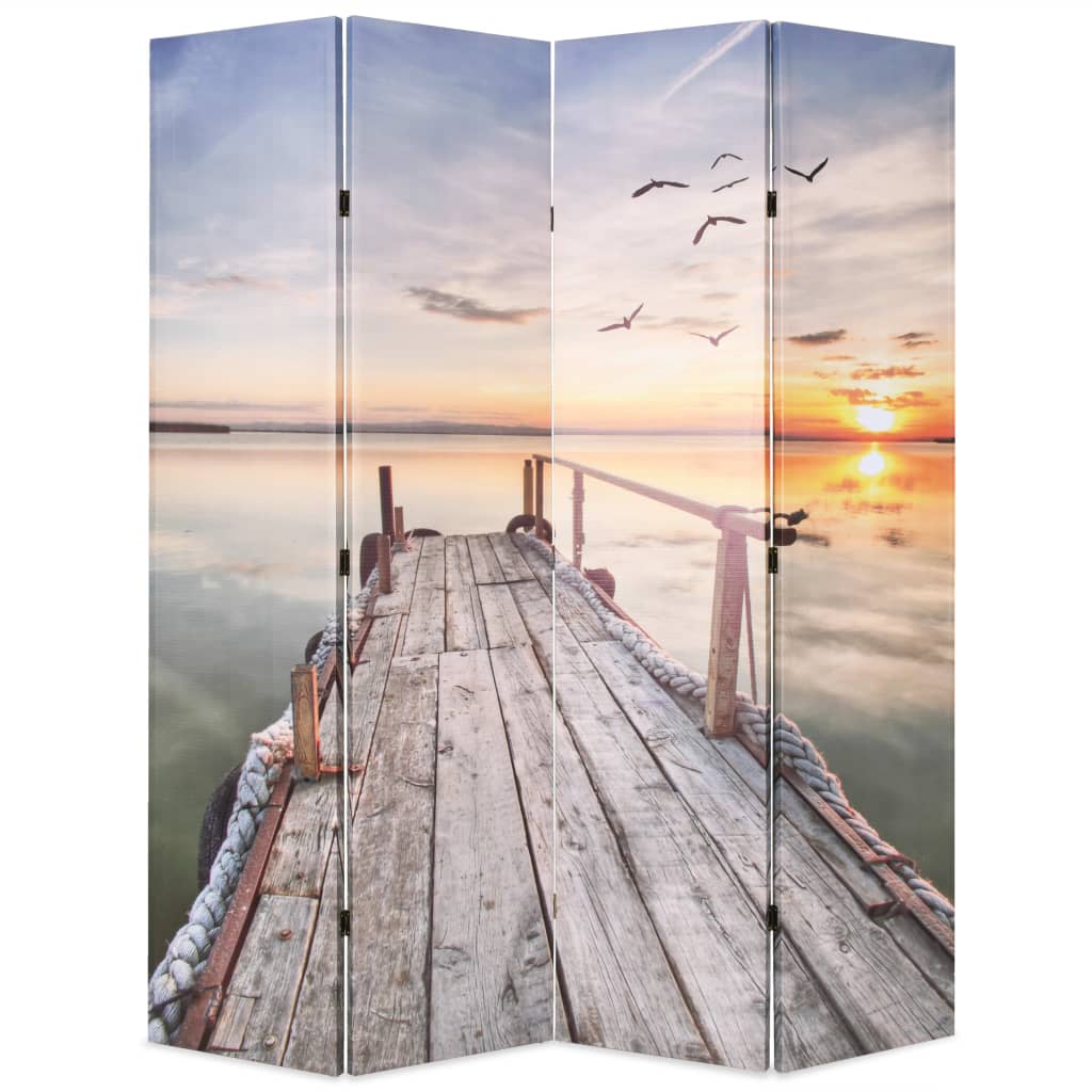 Sammenleggbar romdeler 160x170 cm innsjø vidaXL