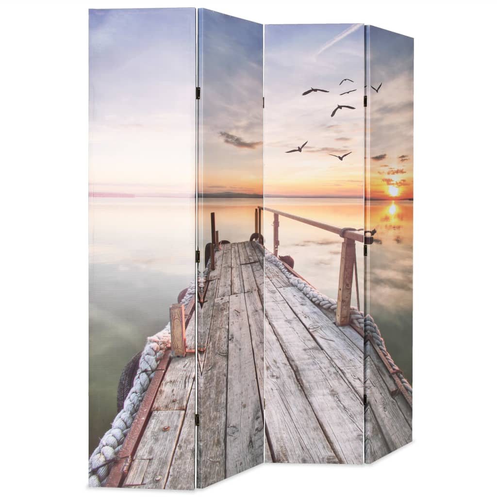 Sammenleggbar romdeler 160x170 cm innsjø vidaXL