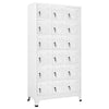Garderobeskap med 18 rom metall 90x40x180 cm