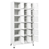 Garderobeskap med 18 rom metall 90x40x180 cm