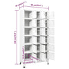Garderobeskap med 18 rom metall 90x40x180 cm