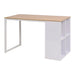 Skrivebord 120x60x75 cm eik og hvit vidaXL