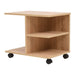 Rullende hylle 50x35x42 cm eik vidaXL