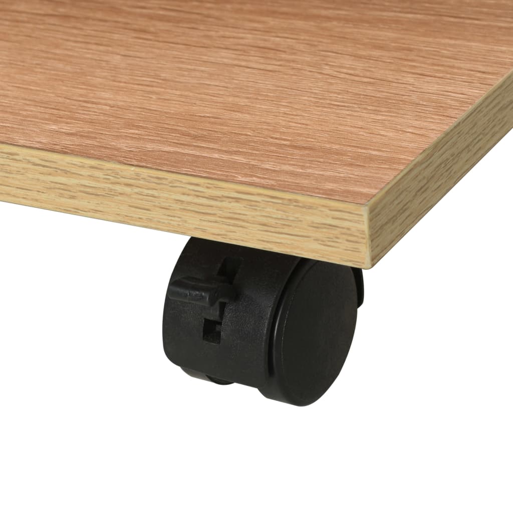 Rullende hylle 50x35x42 cm eik vidaXL