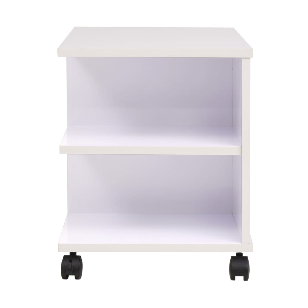 Rullende hylle 50x35x42 cm hvit vidaXL