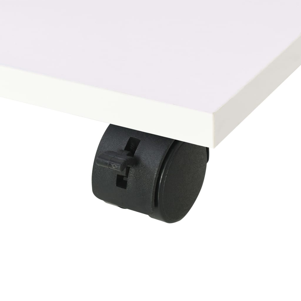 Rullende hylle 50x35x42 cm hvit vidaXL