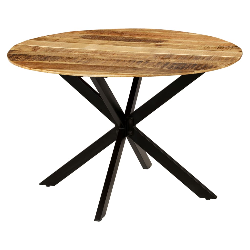 Spisebord heltre mango og stål 120x77 cm