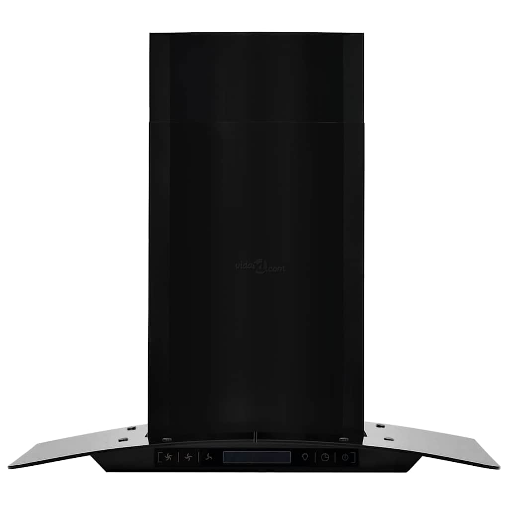 Veggmontert kjøkkenvifte rustfritt stål 756 m³/h 60 cm svart