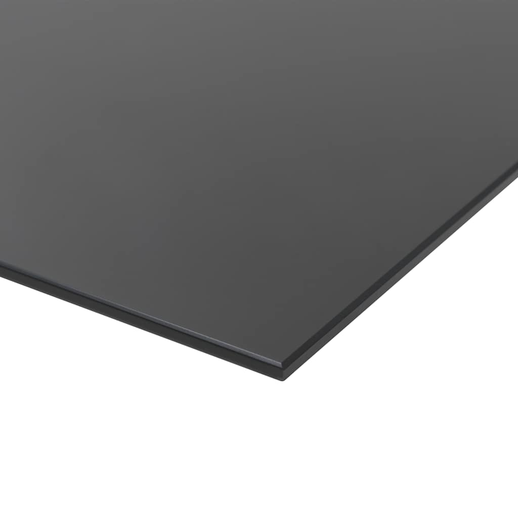Veggmontert magnetisk tavle glass svart 80x60 cm