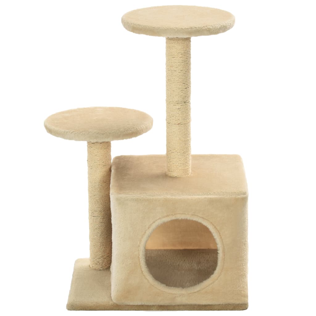 Kattetre med klorestolper i sisal 60 cm beige
