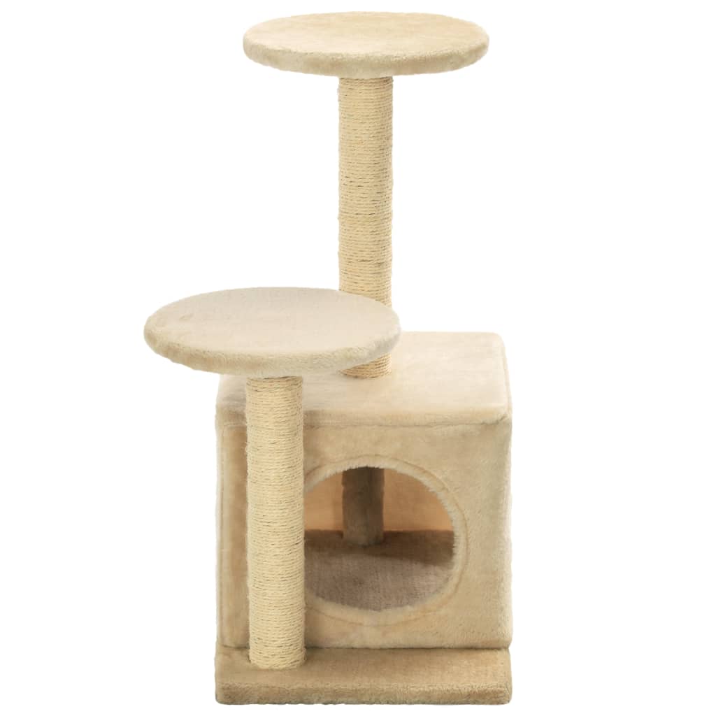 Kattetre med klorestolper i sisal 60 cm beige