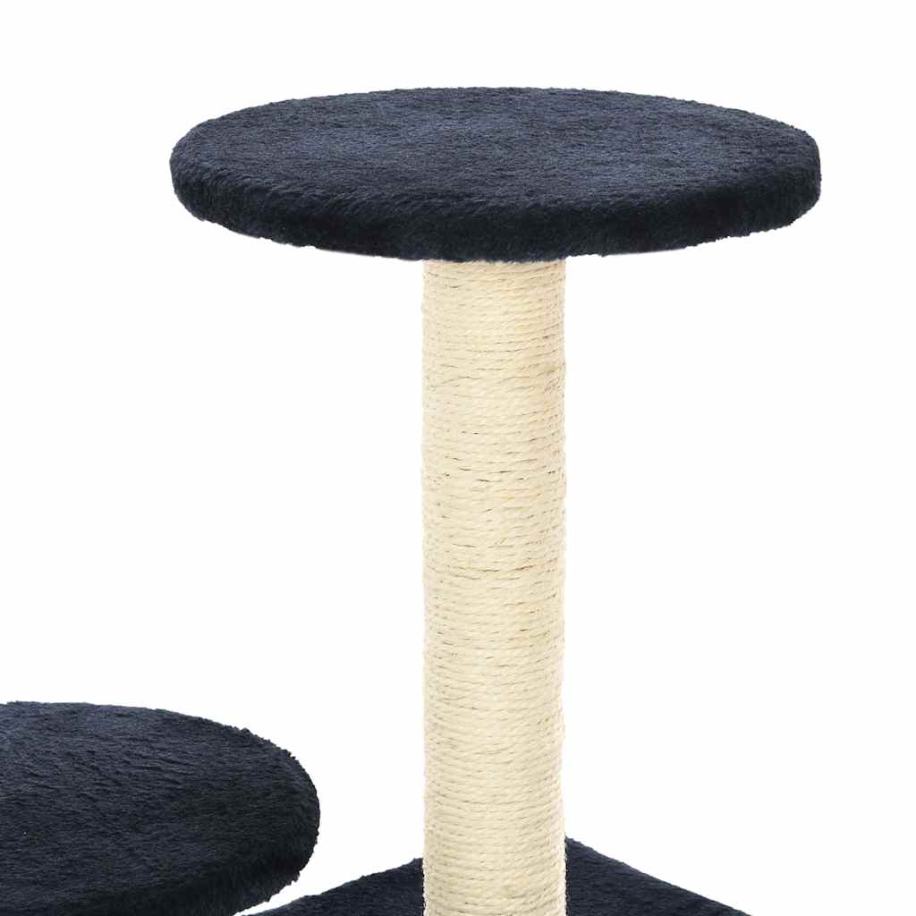 Kloretre med klorestolper i sisal 60 cm mørkeblå