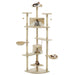 Kloretre med klorestolper i sisal 203 cm beige og hvit