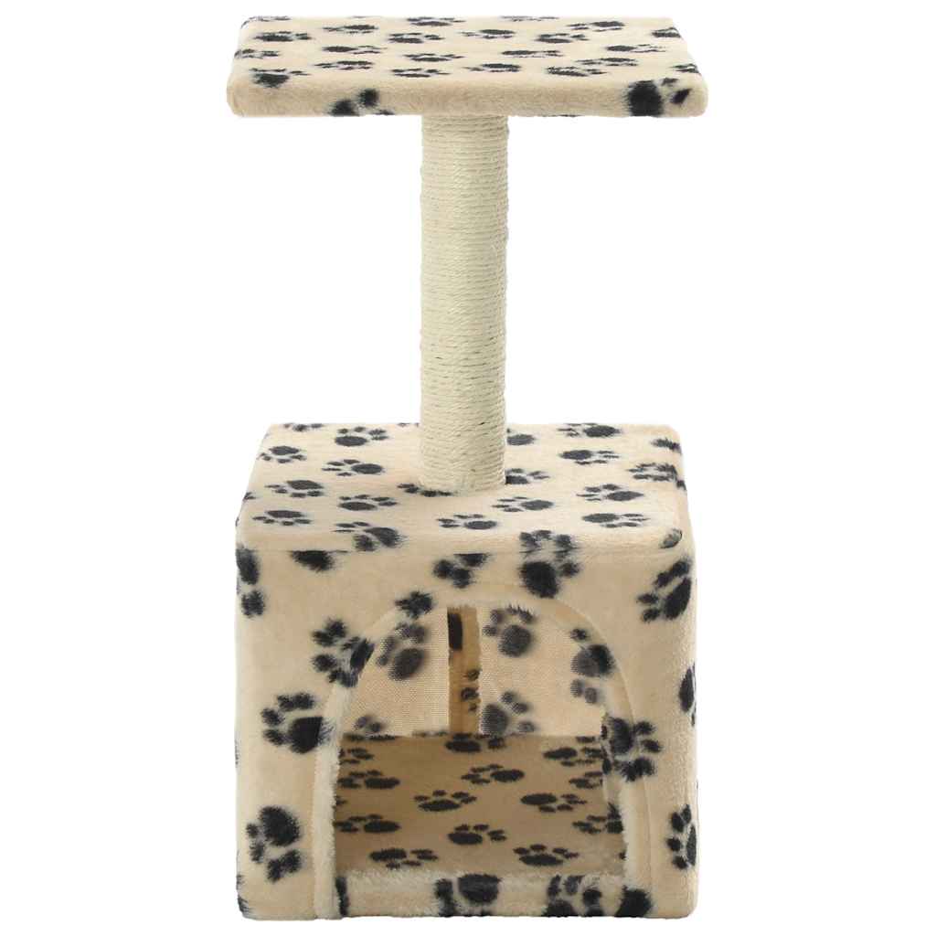 Kloretre med klorestolpe i sisal 55 cm poteavtrykk beige