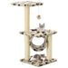Kloretre med klorestolper i sisal 65 cm poteavtrykk beige