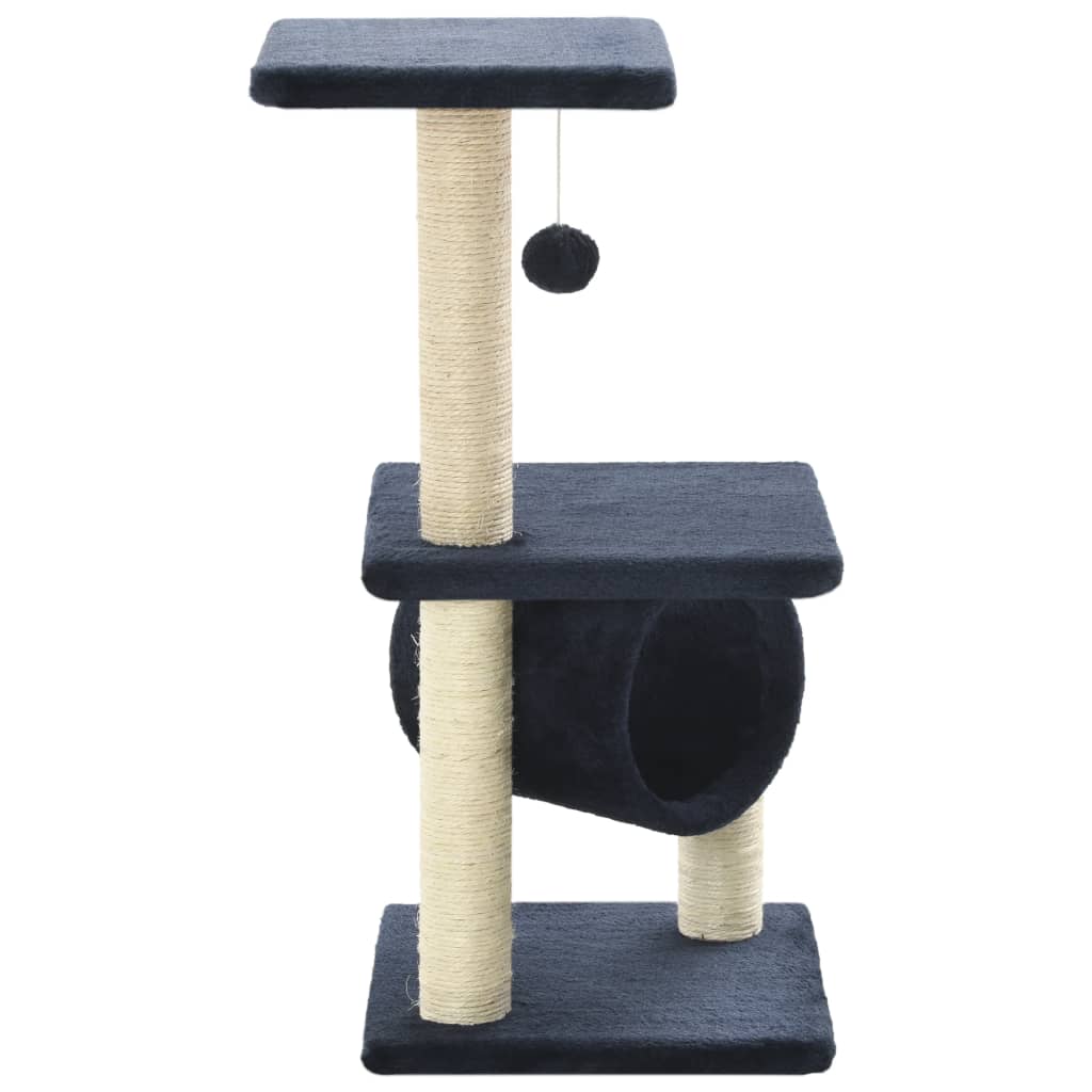 Kloretre med klorestolper i sisal 65 cm mørkeblå