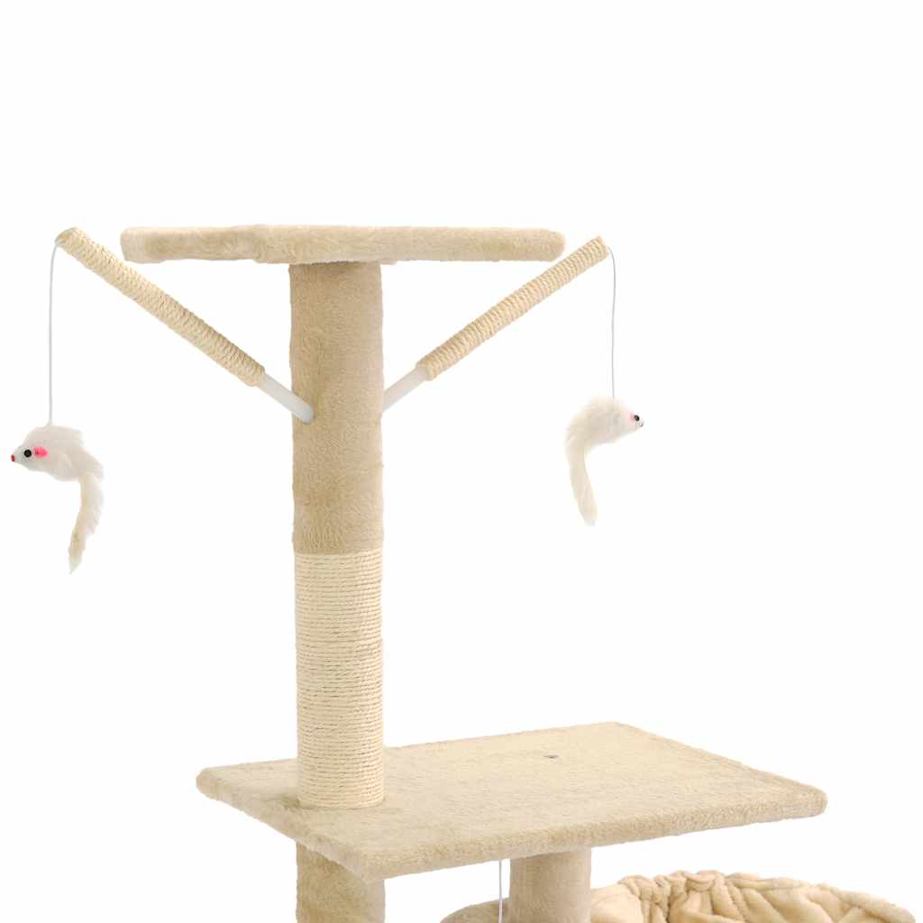 Kloretre med klorestenger i sisal 230-250 cm beige
