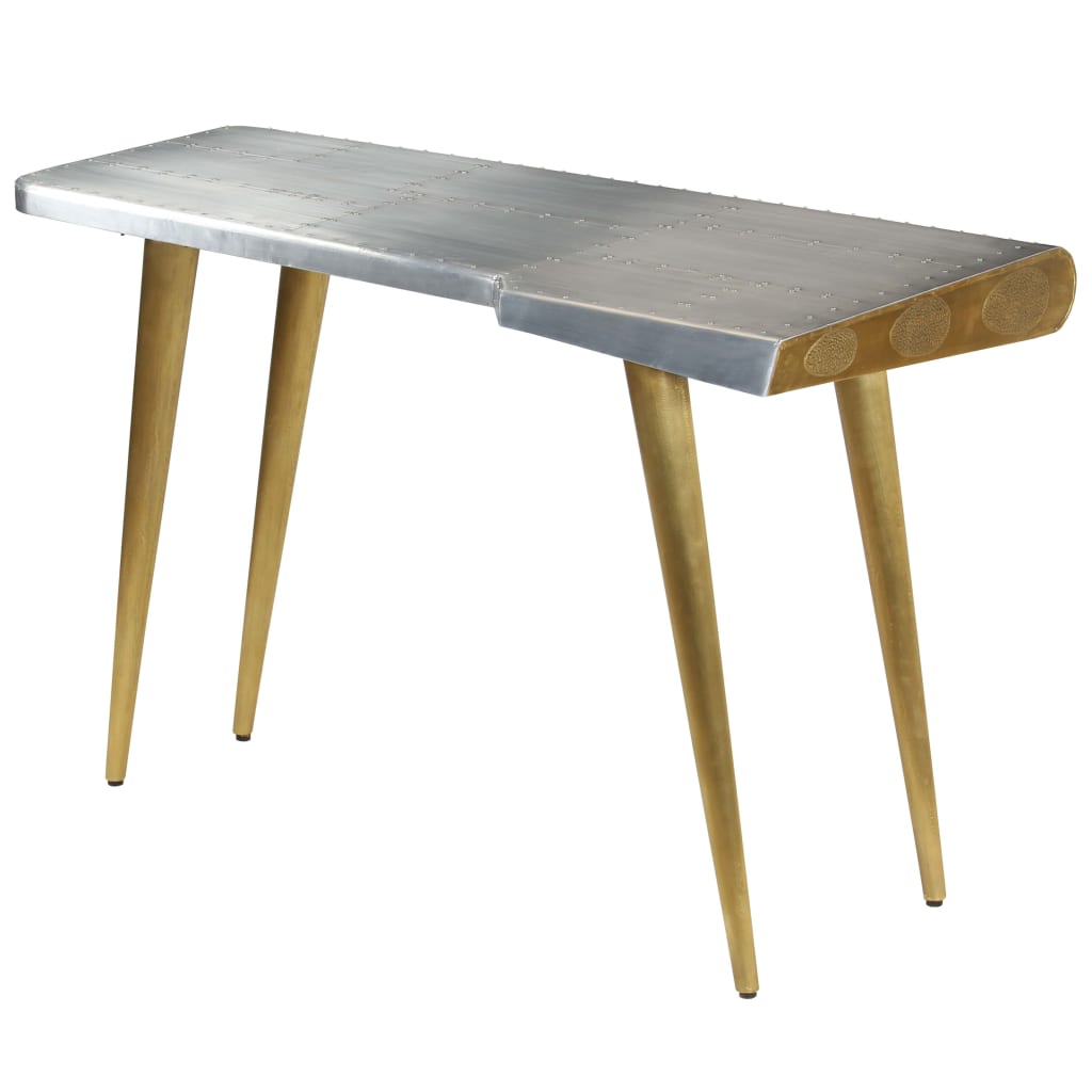 Aviator skrivebord i gammeldags luftfartsstil 120x60x76 cm