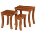 Stablebordsett 3 deler heltre akasie 50x35x50 cm brun