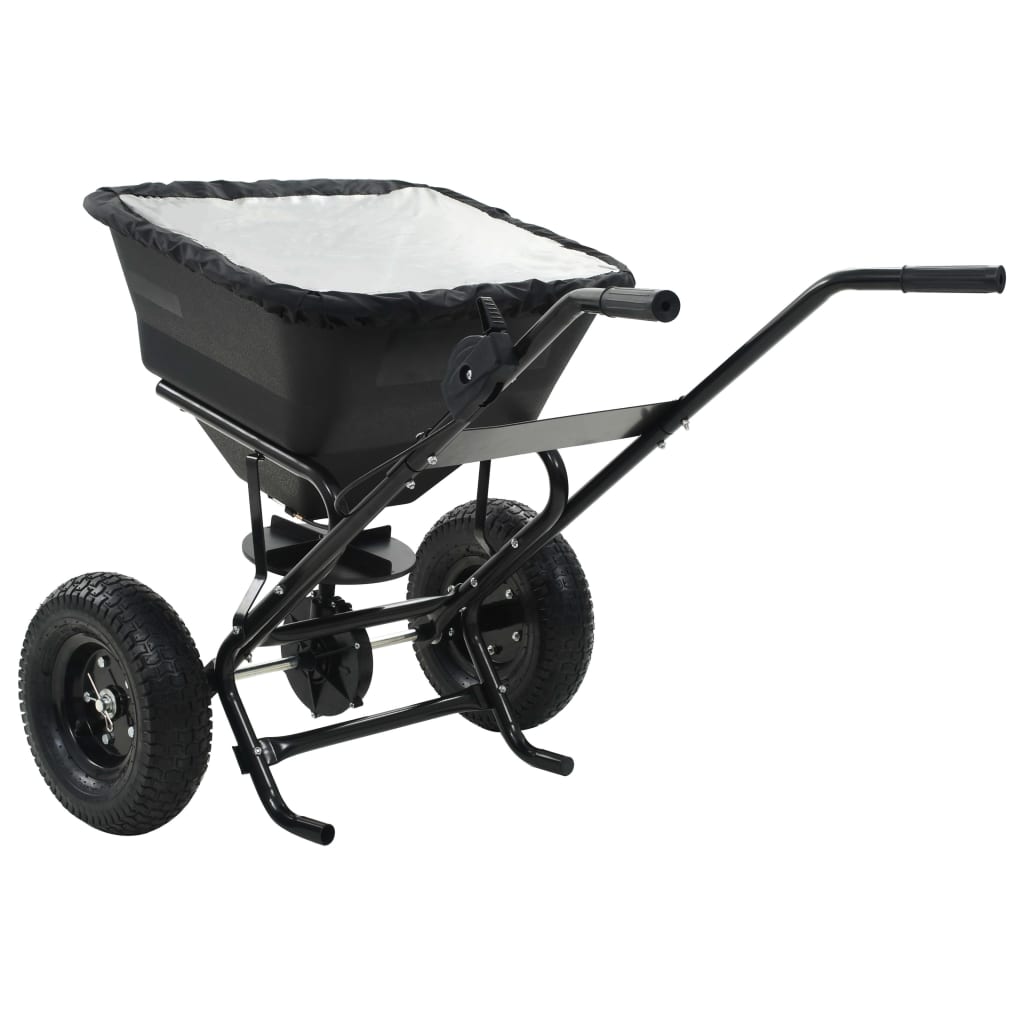 Manuell saltspreder PVC og stål 106x73x76 cm 45 L