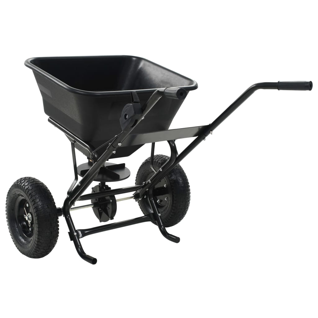 Manuell saltspreder PVC og stål 106x73x76 cm 45 L