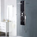 Dusjpanel glass 25x44,6x130 cm svart