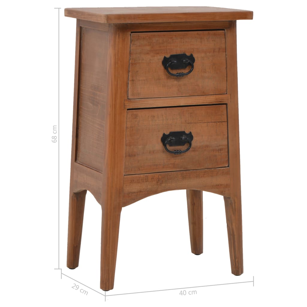 Nattbord heltre gran 40x29x68 cm gran