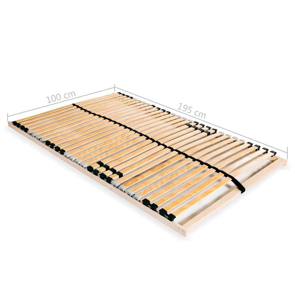 Spilebase med 28 lameller 7 soner 100x200 cm