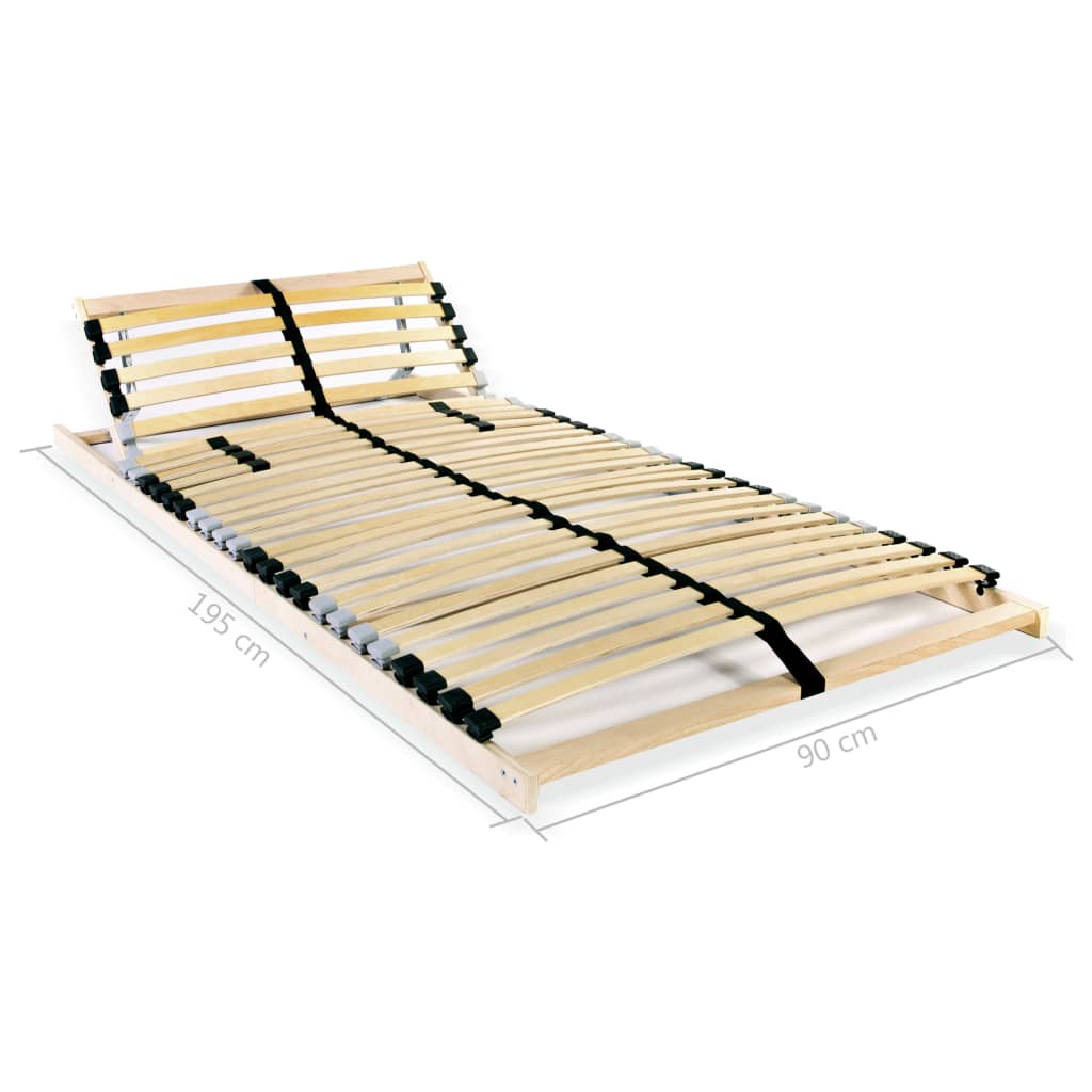 Spilebase med 28 lameller 7 soner 90x200 cm vidaXL