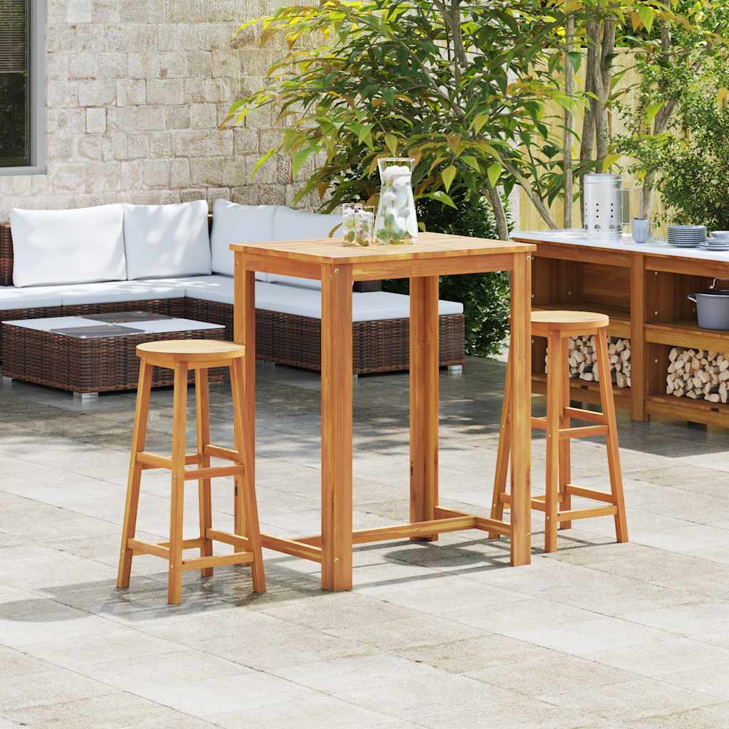 Barstoler 2 stk heltre akasie vidaXL