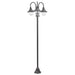 Hagelyktestolpe E27 220 cm aluminium 3 lamper bronse
