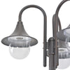 Hagelyktestolpe E27 220 cm aluminium 3 lamper bronse
