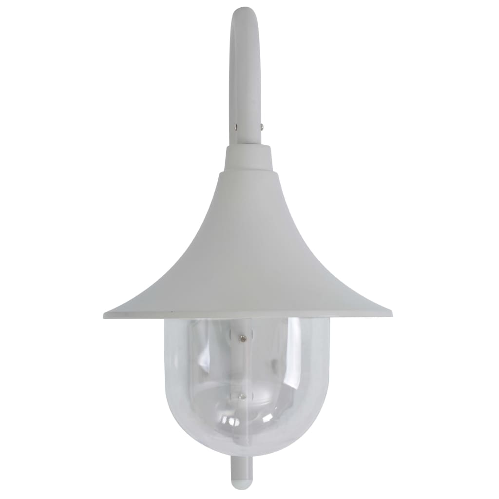 Utendørs vegglampe E27 42 cm aluminium hvit vidaXL